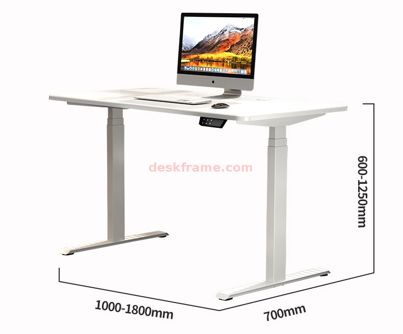 Electric Standing Desk Adjustable Height, 4 Memory Height Settings, Headphone Hook, Cable Manager, Sit Stand Up Desk for Home Office & Computer Workstation