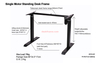 Electric Adjustable Desk Frame Single Motor