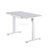 Glass Standing Desk, Electric Glass Desk with Drawers Adjustable Height , Quick Install Stand Desk with Storage for Computer Desk, White