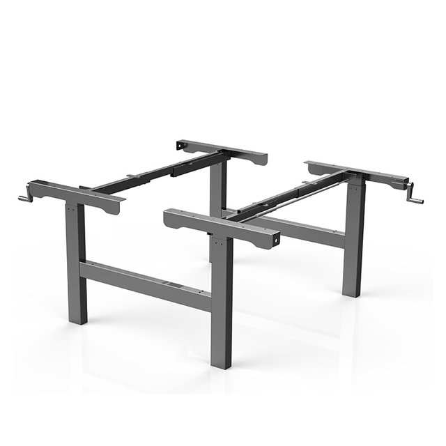 Adjustable Standing Workstation 2 Seats Hand Crank Drive