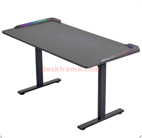 Gaming Desk, Ergonomic Carbon Fiber Surface Gaming Table for Home Office