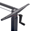  Manual Standing Desk Adjustable Height，Hand- Crank Stand Up Desk, Sit Stand Desk with Frame & Desktop, Computer Desk
