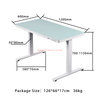Glass standing desk