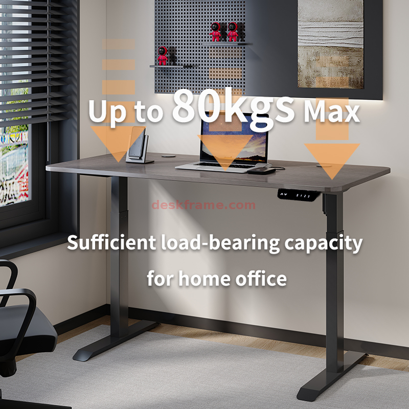 Electric Height Adjustable Standing Desk Sit Stand Up Desk Home Office Computer Desk Memory Preset 