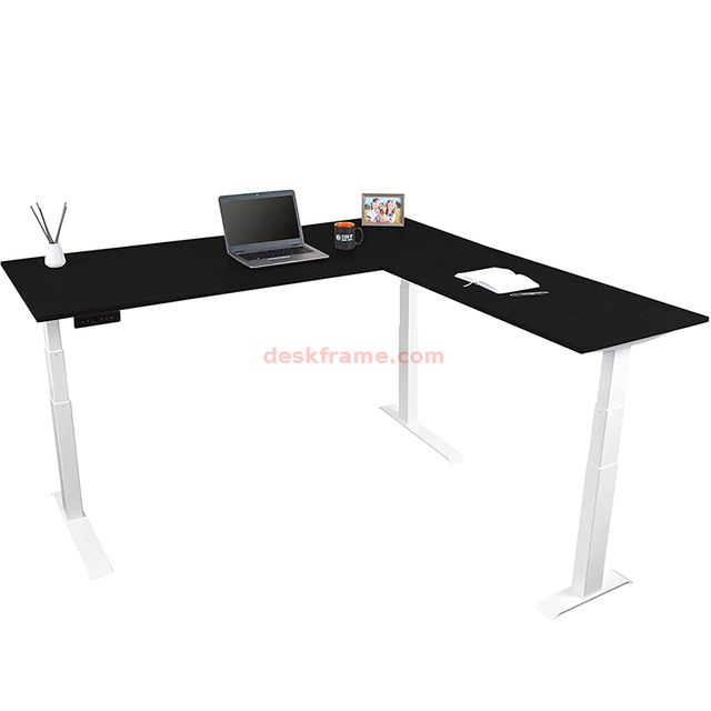 L-Shaped Electric Standing Desk with Triple Motor Height Adjustable 