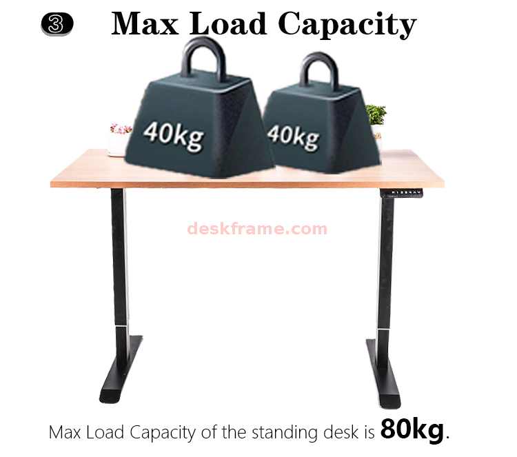  2 Stages Single Motor Electric Height Adjustable Standing Desk Whole-Piece Board Desk Sit Stand Up Desk 
