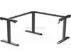 Manual Hand-crank L Shaped Standing Desk Adjustable Height, Corner Standing Desk, Sit Stand Computer Table