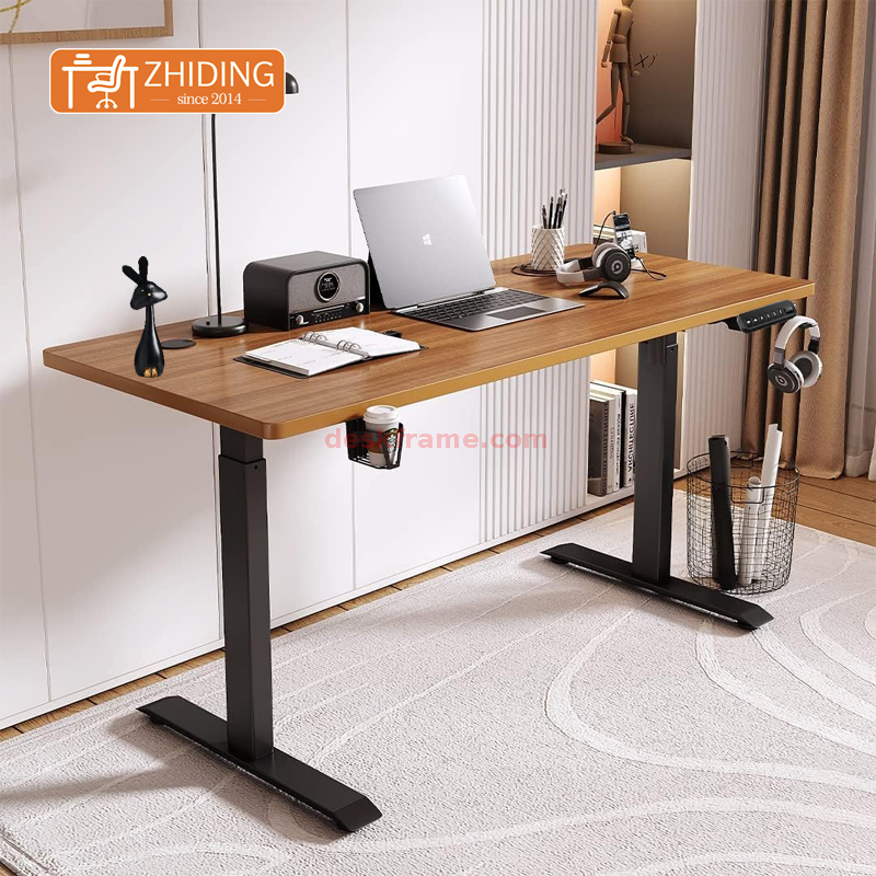  Dual Motor Adjustable Stand Up Desk with Memory Preset, Standing Desk Electric Stand Up Desk Home Office Desk Computer Workstation Sit Stand Desk