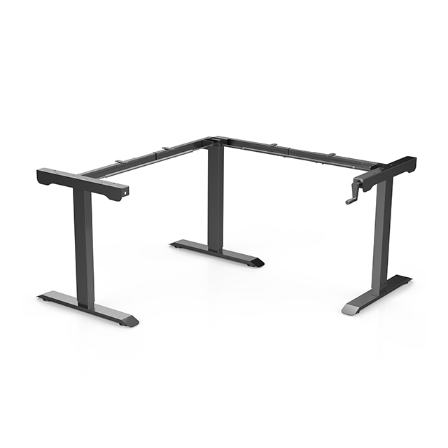 Manual Adjustable Desk Frame L Shaped