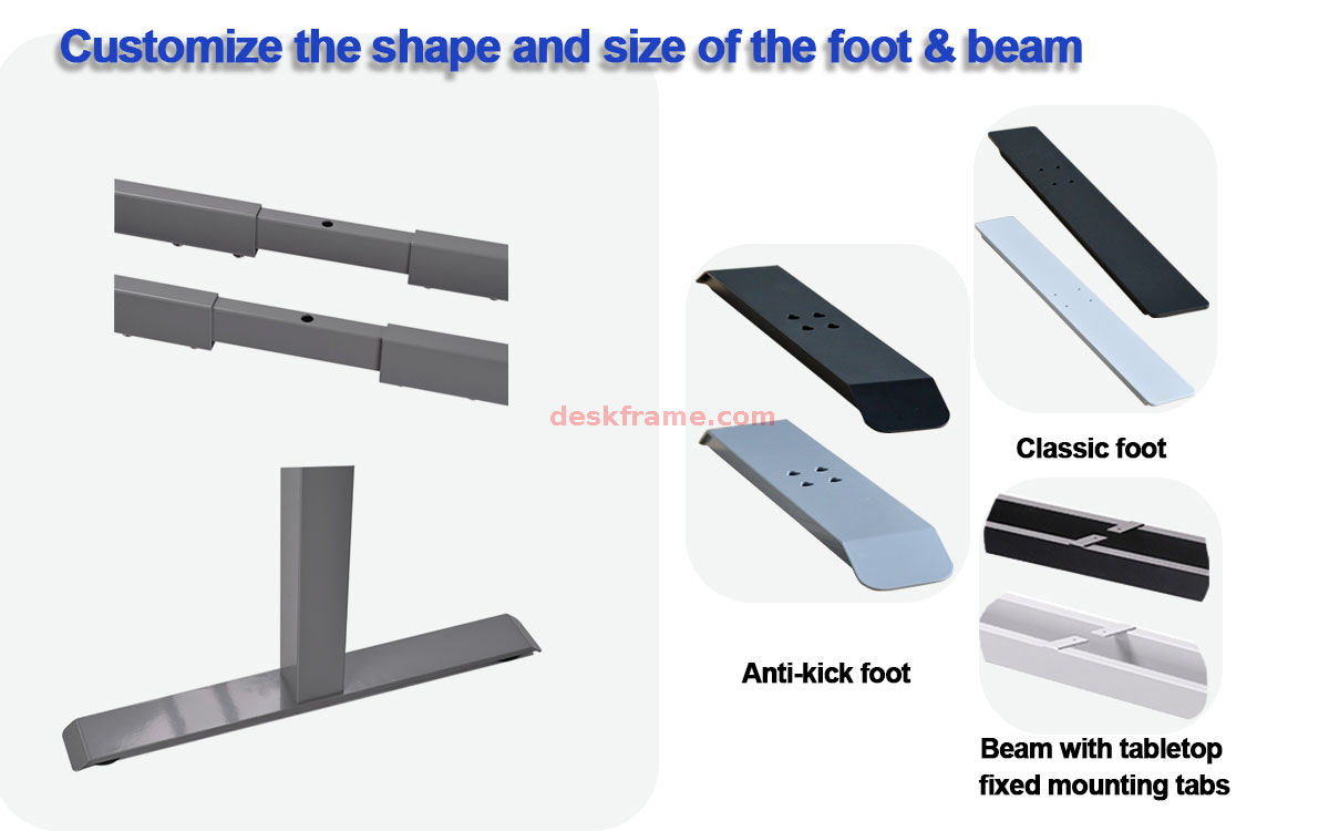 Adjustable Sit Stand Desk Dual Motor with Desk Top