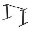  Manual Standing Desk Adjustable Height，Hand- Crank Stand Up Desk, Sit Stand Desk with Frame & Desktop, Computer Desk